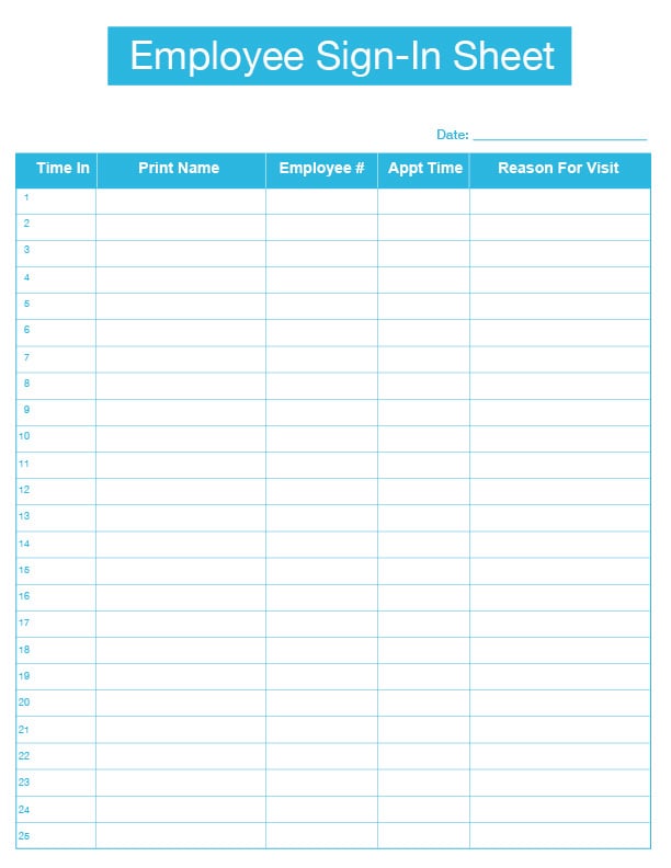 Greenway Custom Sign-in Sheet7